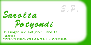 sarolta potyondi business card